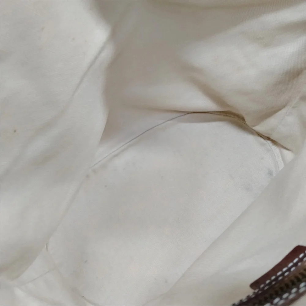 Celine Triomphe Cream and Brown Tote Bag EUC - Picture 8 of 10